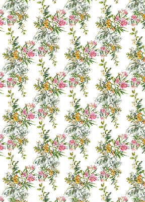Rolgordijn voor balkondeur met bloemenmotief