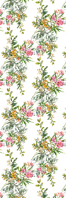 Rolgordijn voor balkondeur met bloemenmotief