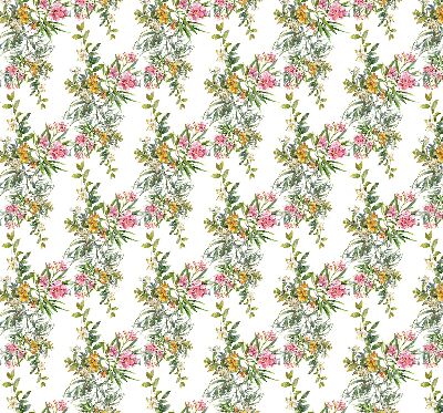 Rolgordijn voor balkondeur met bloemenmotief