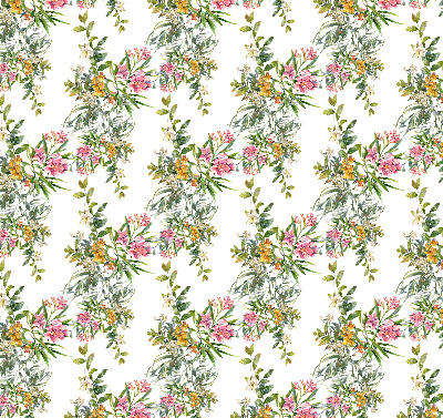 Rolgordijn voor balkondeur met bloemenmotief