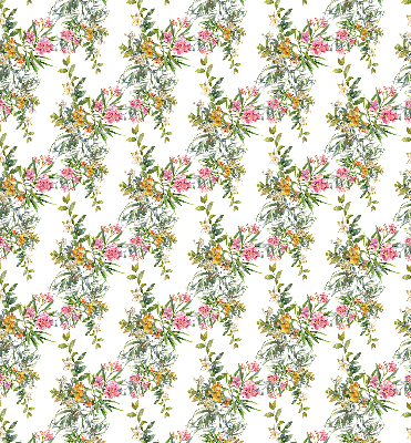 Rolgordijn voor balkondeur met bloemenmotief