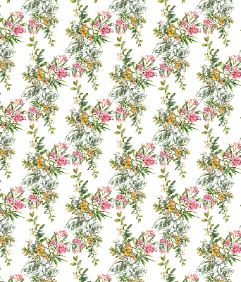 Rolgordijn voor balkondeur met bloemenmotief