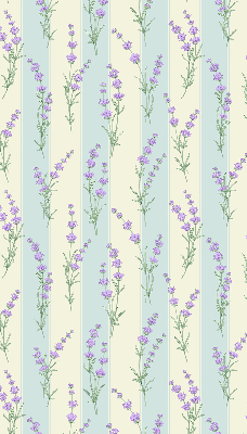 Binnenrolgordijn voor raam met paarse bloemen