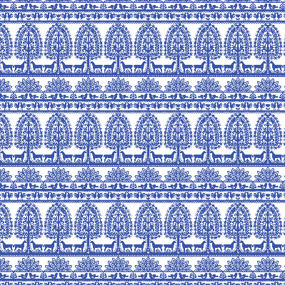 Rolgordijn voor balkondeur in blauw patroon