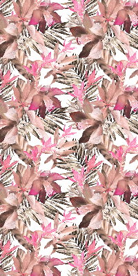 Binnenrolgordijn voor raam met roze bloemen