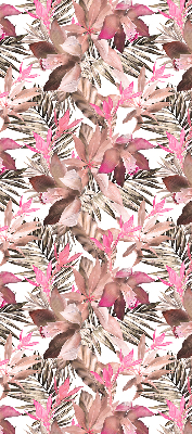 Binnenrolgordijn voor raam met roze bloemen