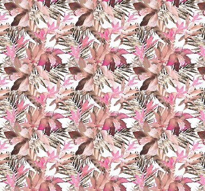 Binnenrolgordijn voor raam met roze bloemen