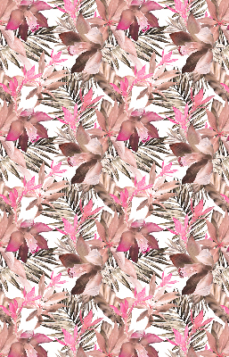Binnenrolgordijn voor raam met roze bloemen