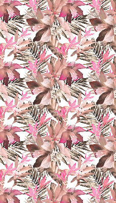 Binnenrolgordijn voor raam met roze bloemen