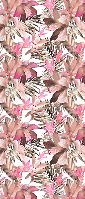 Binnenrolgordijn voor raam met roze bloemen