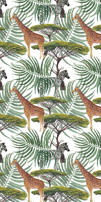 Binnenrolgordijn voor raam met dieren en bomen