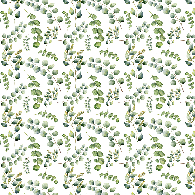 Rolgordijn voor raam met groene takjes