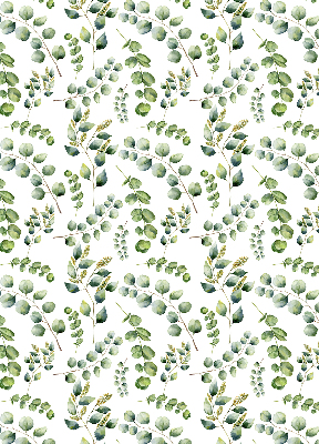 Rolgordijn voor raam met groene takjes