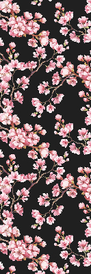Rolgordijn voor balkondeur met bloemen van een boommotief