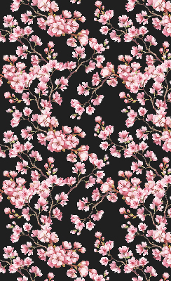 Rolgordijn voor balkondeur met bloemen van een boommotief