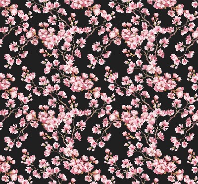Rolgordijn voor balkondeur met bloemen van een boommotief