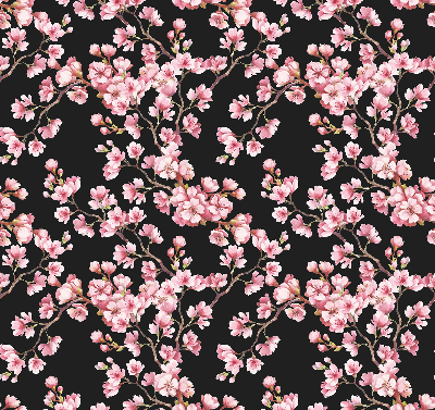 Rolgordijn voor balkondeur met bloemen van een boommotief