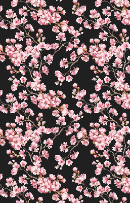 Rolgordijn voor balkondeur met bloemen van een boommotief