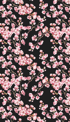 Rolgordijn voor balkondeur met bloemen van een boommotief