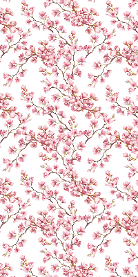 Binnenrolgordijn voor raam roze lelie
