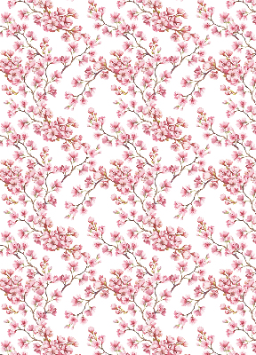 Binnenrolgordijn voor raam roze lelie