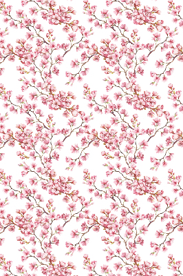 Binnenrolgordijn voor raam roze lelie
