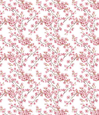 Binnenrolgordijn voor raam roze lelie