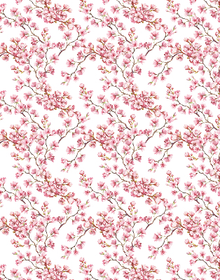 Binnenrolgordijn voor raam roze lelie