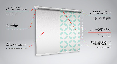 Binnenrolgordijn voor raam in beige met patroon