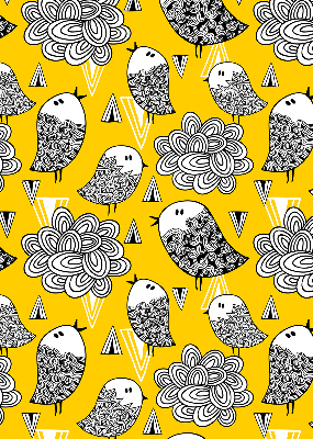 Stoffen rolgordijn met vogeldessin