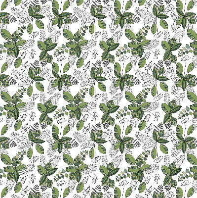 Rolgordijn voor raam plantenprint