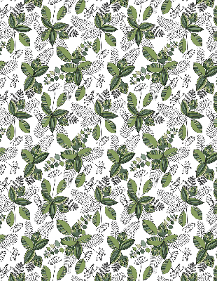 Rolgordijn voor raam plantenprint