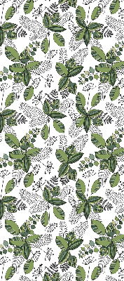 Rolgordijn voor raam plantenprint