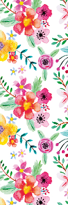 Stoffen rolgordijn met geschilderde bloemen