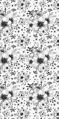 Binnenrolgordijn voor raam met getekende bloemenprint