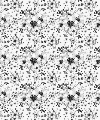 Binnenrolgordijn voor raam met getekende bloemenprint