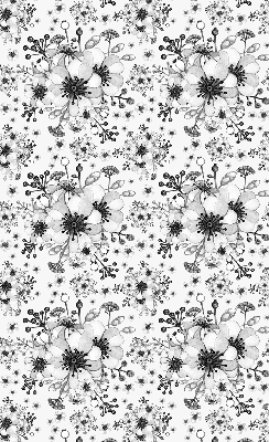 Binnenrolgordijn voor raam met getekende bloemenprint
