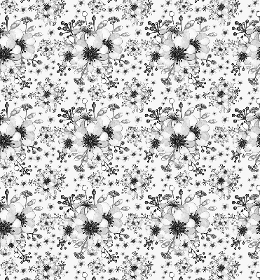 Binnenrolgordijn voor raam met getekende bloemenprint