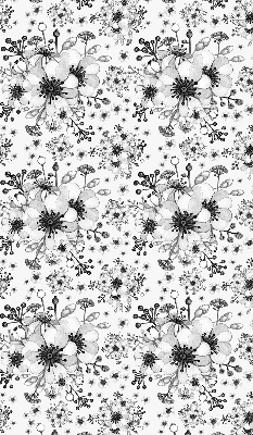 Binnenrolgordijn voor raam met getekende bloemenprint