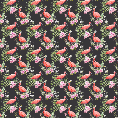 Stoffen rolgordijn met flamingo's op planten