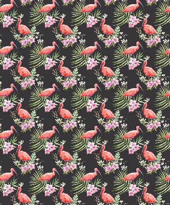 Stoffen rolgordijn met flamingo's op planten