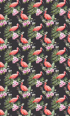 Stoffen rolgordijn met flamingo's op planten