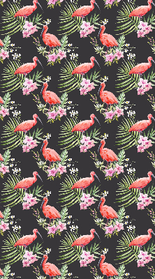 Stoffen rolgordijn met flamingo's op planten