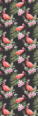 Stoffen rolgordijn met flamingo's op planten