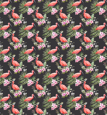 Stoffen rolgordijn met flamingo's op planten