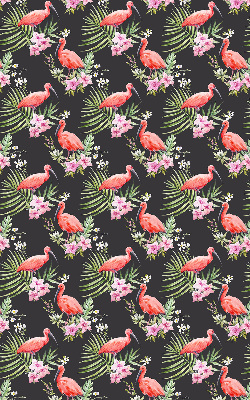 Stoffen rolgordijn met flamingo's op planten