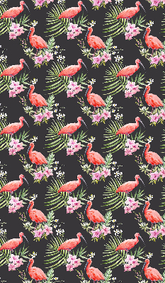 Stoffen rolgordijn met flamingo's op planten