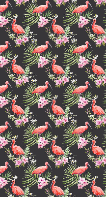 Stoffen rolgordijn met flamingo's op planten