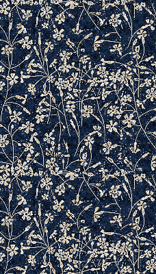 Stoffen rolgordijn met bloemenprint
