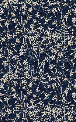 Stoffen rolgordijn met bloemenprint